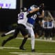 SDSU's wide receiver Jaxon Janke (10) catches the ball during the second quarter while playing against University of Albany on Friday, Dec. 15, 2023 at Dana J. Dykhouse in Brookings